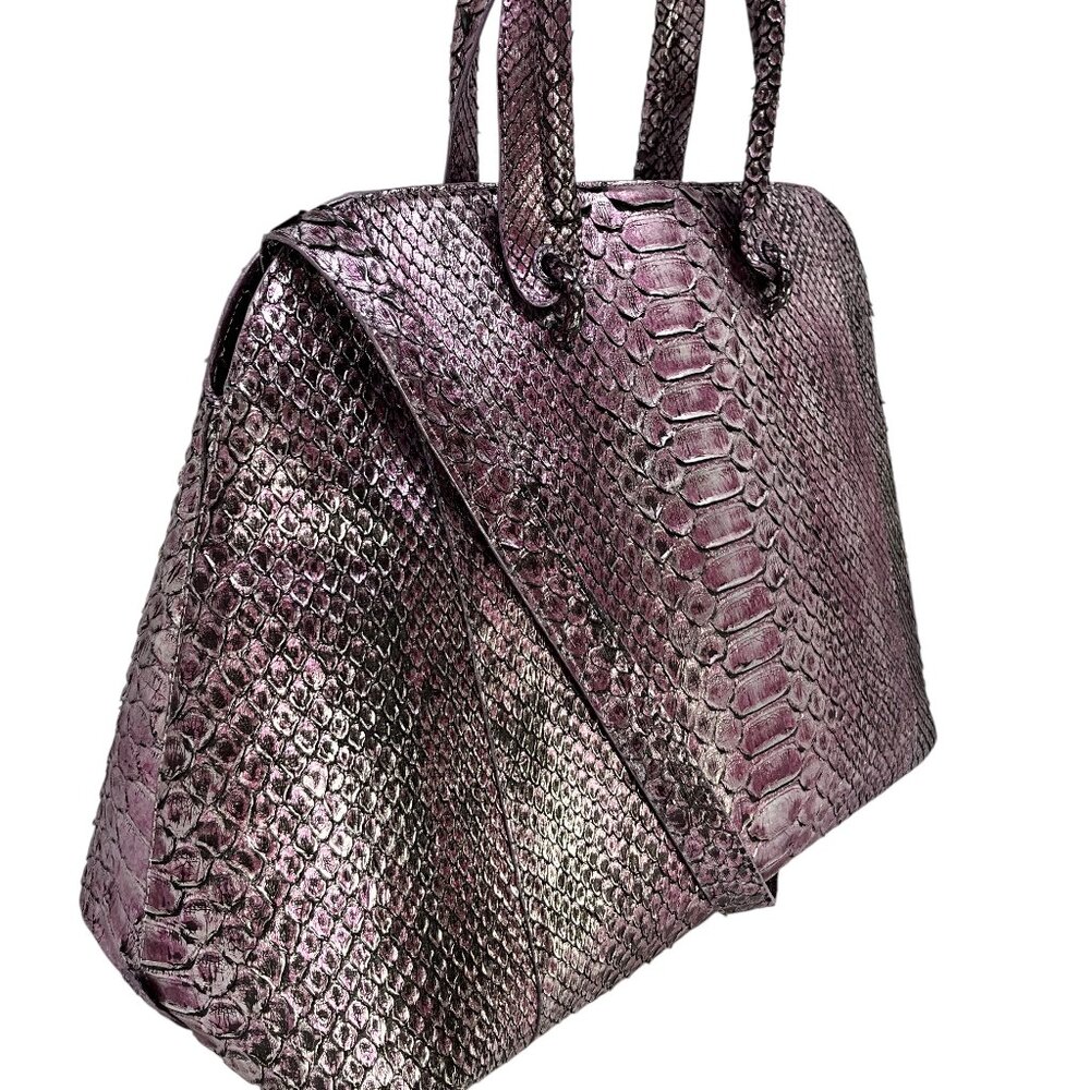 Nancy Gonzalez Medium Python Top Handle Bag - image 3